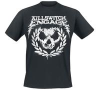 Killswitch Engage Skull LeavesMen T-Shirt Black XL, 100% Cotton, Regular