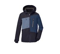 Killtec 39896-000 Boys' Ski Jacket with Removable Hood and Snow Guard Waterproof KSW 174 BYS SKI JCKT Black Blue 152