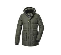 Killtec Boy's Kow 375 Bys Qltd Prk Quilted Parka with Hood, Dark Moss, 140