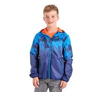 Killtec Boys' Lyse BYS Jckt B Functional rain Jacket with Hood, Packable, Neon Blue, 14 Years