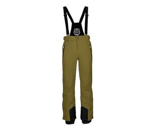 killtec Enosh 30920-000 Men's Ski Trousers with Removable Straps, Edge Protection and Snow Guard, Pale Olive, L