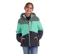 Killtec Girl's Kow 170 Grls Functional Hood and Snow Guard/Outdoor Jacket is Waterproof, Dark Peppermint, 128