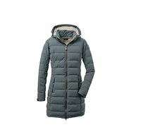 Killtec GW 13 WMN QLTD PRK 37503-000 Women's Functional Parka/Quilted Parka with Zip-Off Hood Aqua Dark Size 46