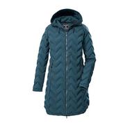 killtec KOW 14 WMN QLTD PRK 43306-000 Women's Quilted Parka/Functional Parka with Hood Light Petrol, 46
