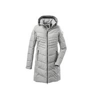 Killtec KOW 150 WMN QLTD PRK 37421-000 Women's Quilted Parka with Zip-Off Hood, Light Cement, 36