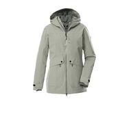 Killtec KOW 16 WMN PRK 43310-000 Women's Outdoor Parka/Functional Parka with Hood, Light Sage, 46