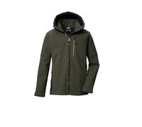 Killtec KOW 226 BYS SFTSHLL JCKT 43515-000 Boys' Softshell Jacket with Hood, Dark Olive, 128, Dark Olive, 128