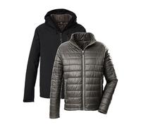 Killtec KOW 95 MN 43492-000 Men's Outdoor Jacket / 3-in-1 Functional Jacket with Hood and Zip-In Quilted Jacket Black S