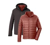Killtec KOW 95 MN Men's Outdoor Jacket / 3-in-1 Functional Jacket with Hood and Zip-In Quilted Jacket, Ebony, L, 43492-000
