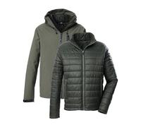 Killtec KOW 95 MN Men's Outdoor Jacket / 3-in-1 Functional Jacket with Hood and Zip-In Quilted Jacket, Olive, XL, 43492-000