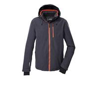 killtec KSW 101 MN Ski Jacket Men's Functional Jacket with Zip-Off Hood and Snow Guard Anthracite Melange M 43445-000
