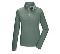Killtec KSW 101 WMN FLC SHRT Women's Fleece Shirt with Stand-Up Collar and Zip, Green-Grey, 46, 40880-000