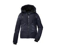 killtec KSW 113 WMN SKI QLTD JCKT Women's Quilted Down Jacket with Hood and Removable Snow Guard Dark Navy, 46, 43618-000