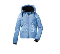killtec KSW 113 WMN SKI QLTD JCKT Women's Quilted Down Jacket with Hood and Removable Snow Guard Light Steel Blue, 44, 43618-000