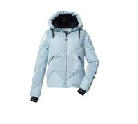 Killtec KSW 113 WMN SKI QLTD JCKT Women's Quilted Jacket with Hood and Removable Snow Guard in Down Look Light Ice Blue, 40, 43618-000