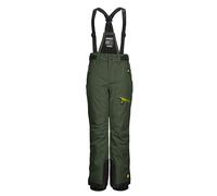 Killtec KSW 195 BYS SKI PNTS 43479-000 Boys' Ski Trousers with Removable Bib, Edge Protection and Snow Guard Dark Forest Green, 140