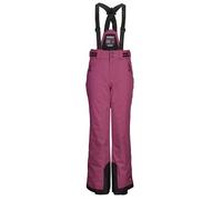 Killtec KSW 198 GRLS SKI PNTS Girls' Ski Trousers with Removable Bib Edge Protection and Snow Guard Dark Raspberry, 140, 43488-000