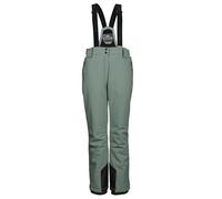 Killtec KSW 249 WMN Ski PNTS_ERIELLE Women's Ski Trousers with Removable Straps, Edge Protection and Snow Guard, Green-Grey, 40, 43428-000