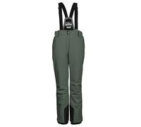 Killtec KSW 249 WMN SKI PNTS Women's Functional Ski Trousers with Removable Straps, Edge Protection and Snow Guard, Green-Grey, 42, 37559-000