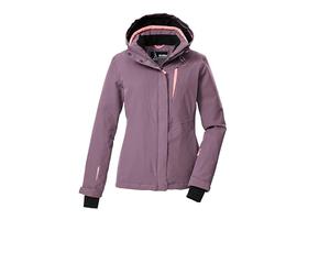 Killtec KSW 25 WMN Ski Jacket/Functional Jacket with Zip-Off Hood and Snow Guard Purple 46 43411-000