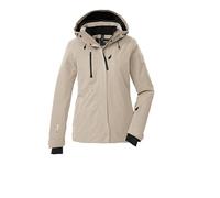 Killtec KSW 35 WMN Ski Jacket/Functional Jacket with Zip-Off Hood and Snow Guard Light Taupe 44 43419-000