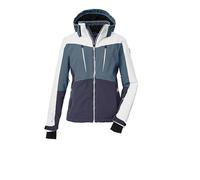 Killtec KSW 43 WMN Women's Ski Jacket with Zip-Off Hood, Snow Guard and Underarm Ventilation KSW 43 WMN Ski Jacket, Pigeon Blue, 44, 43422-000
