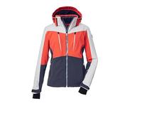 Killtec KSW 43 WMN Women's Ski Jacket with Zip-Off Hood, Snow Guard and Underarm Ventilation KSW 43 WMN Ski Jacket, Bright Coral, 42, 43422-000