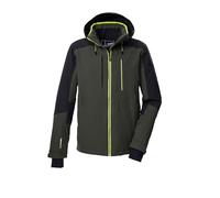 killtec KSW 45 MN 43432-000 Men's Ski Jacket with Zip-Off Hood and Snow Guard Dark Olive 6XL