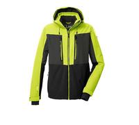 killtec KSW 48 MN Ski Jacket Men's Functional Jacket with Zip-Off Hood and Snow Guard Spring Green M 43437-000
