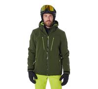Killtec KSW 50 MN Men's Ski Jacket/Functional Jacket with Zip-Off Hood, Snow Guard and Underarm Ventilation, Forest Green, 3XL, 43441-000