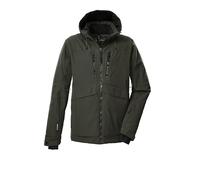 Killtec KSW 55 MN Ski Jacket Men's Functional Jacket with Hood, Snow Guard and Underarm Ventilation, Dark Olive, L, 43439-000