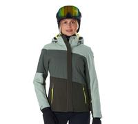 Killtec KSW 67 WMN Ski Jacket/Functional Jacket with Zip-Off Hood and Snow Guard Green Grey 44 41961-000