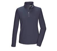 killtec KSW 70 WMN FLX SHRT Women's Functional Fleece Shirt with Stand-Up Collar and Zip Midnight Blue, 42, 43464-000