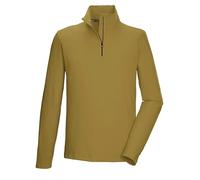killtec KSW 71 MN FLX SHRT 43465-000 Men's Functional Fleece Shirt with Stand-Up Collar and Zip Pale Olive M