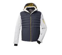 Killtec KSW 72 MN Ski Jacket Men's Hybrid Quilted Jacket with Zip-Off Hood and Snow Guard Dark Steel Blue, S, 43435-000