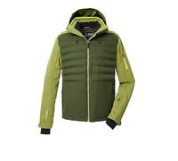 Killtec KSW 72 MN Ski Jacket Men's Hybrid Quilted Jacket with Zip-Off Hood and Snow Guard Forest Green XL 43435-000