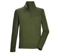Killtec Men Ksw 58 Mn FLX Shrt Functional Fleece Shirt with Stand-up Collar and Zip, Forest Green, L