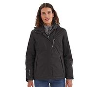 Killtec Nira 32262-000 Women's Functional Jacket with Zip-Off Hood, Black, EU 54 (UK size 44)