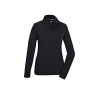Killtec Unisex Ksw 97 Wmn Ls Shrt Functional Shirt/Long Sleeve Shirt with Stand-Up Collar and Zip Black Blue