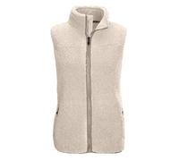 Killtec Women's Kow 7 Wmn VST Sherpa Fleece Vest with Stand-up Collar, White Sand, 10