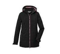 Killtec Women's Kow 8 Wmn Sftshll Jckt Softshell Outdoor Jacket with Zip-Off Hood, Black, 36 (EU)