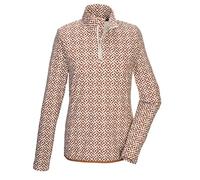 Killtec Women's Ksw 109 Wmn Ls Shrt Powerstretch Shirt/mid-Layer with Stand-up Collar and Zip, Toffee, 20