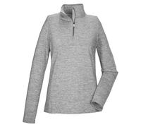 Killtec Women's Ksw 121 Wmn FLX Shrt Functional Fleece Shirt with Stand-up Collar and Zip, Grey (Grey Blend), 24