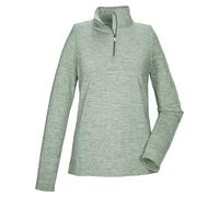 Killtec Women's Ksw 121 Wmn FLX Shrt Functional Fleece Shirt with Stand-up Collar and Zip, Light Sage, 18