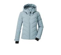 Killtec KSW 31 WMN SKI QLTD JCKT Women's Ski Jacket/Functional Jacket in Down Look with Hood and Snow Guard Light Ice Blue, 48, 43417-000