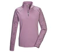 Killtec Women's Ksw 56 Wmn FLX Shrt Functional Fleece Shirt with Stand-up Collar and Zip, Purple, 24