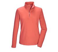 Killtec Women's Ksw 70 Wmn FLX Shrt Functional Fleece Shirt with Stand-up Collar and Zip, Bright Coral, 12