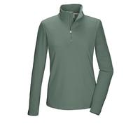Killtec Women's Ksw 70 Wmn FLX Shrt Functional Fleece Shirt with Stand-up Collar and Zip, Green-Grey, 20