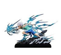 Killua Zoldyck GON·FREECSS Figrue-18cm Anime Action Figurine Cartoon Model Battle Scene Statue Party Decoration Desktop Ornament Collection Edition Gifts