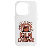 Kiln Carnage Funny Pottery Humorous Clay Explosion Case for iPhone 14 Pro